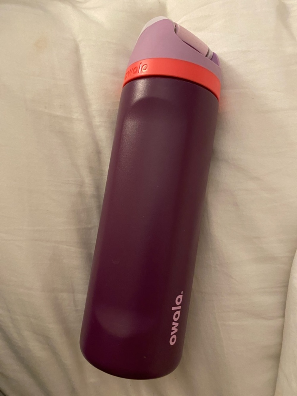 Owala Plum Purple Stainless Bottle with Lavender & Coral Accents